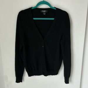 100% cashmere black cardigan